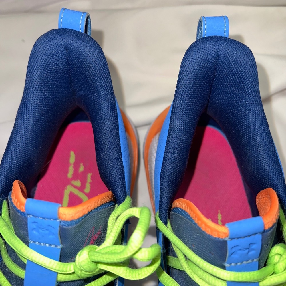 Under Armour Curry 7 Super‎ Soaker Lime Blue Mens 10.5 3021258-404 Basketball - Picture 10 of 15